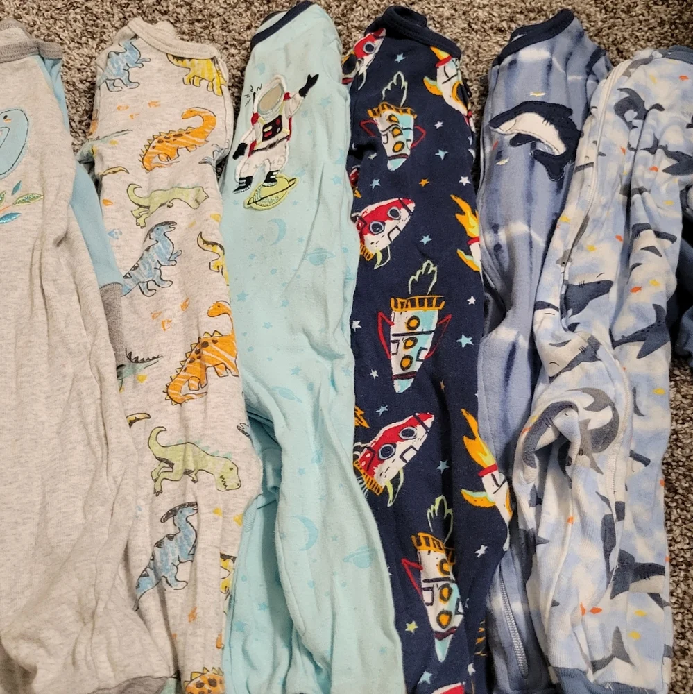 6 Zippered Rompers - Picture 2 of 11